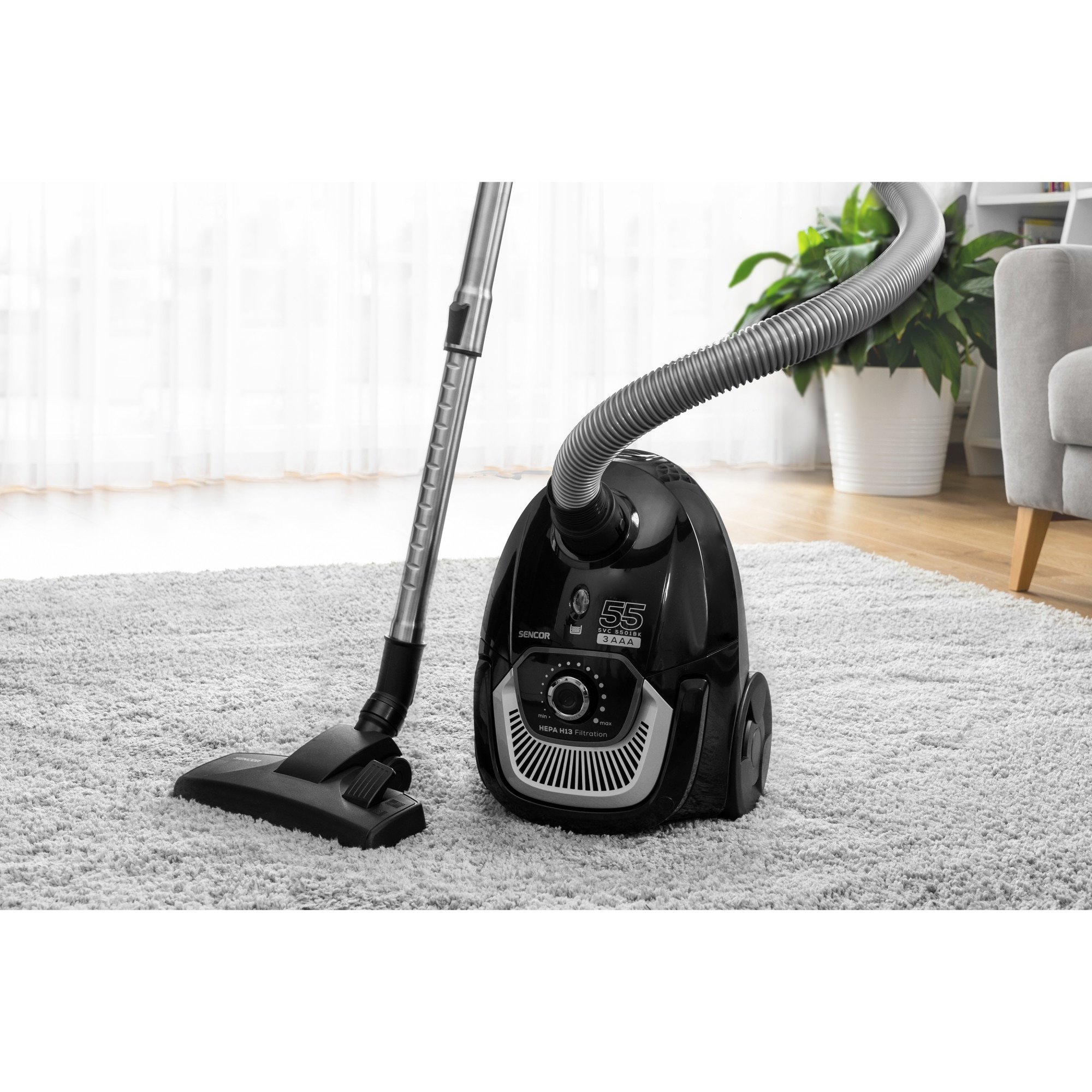 Aspirator cu sac, Sencor, 700W, 2l, Negru