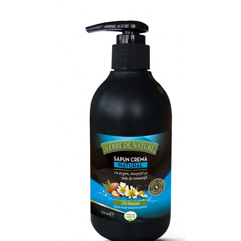Sapun crema natural cu argan, musetel si note de romanita 240 ml