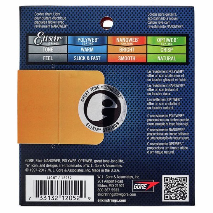 Set Corzi, Elixir, Light, Chitara Electrica, Grosime 10-46, Nanoweb, Nickel