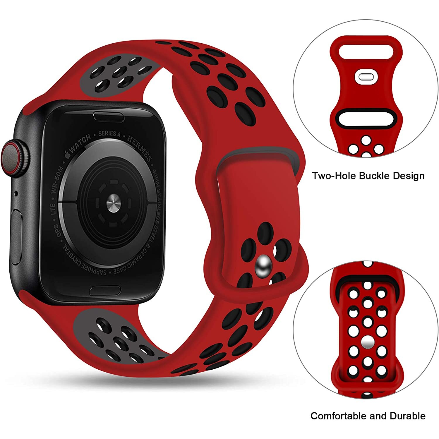 Curea silicon ZAFIT™, pentru Apple Watch 7/6/5/4, Display 42/44/45 mm