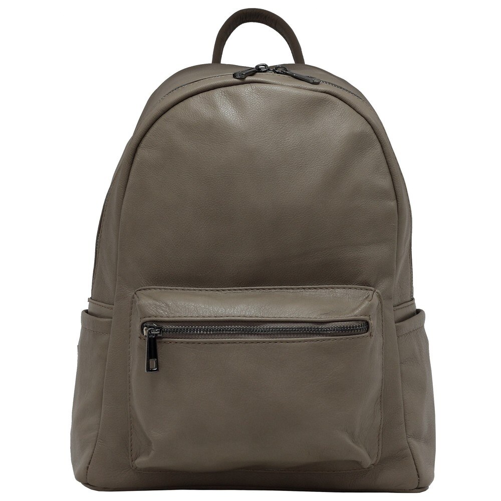 Rucsac casual din piele naturala LU78D, bej