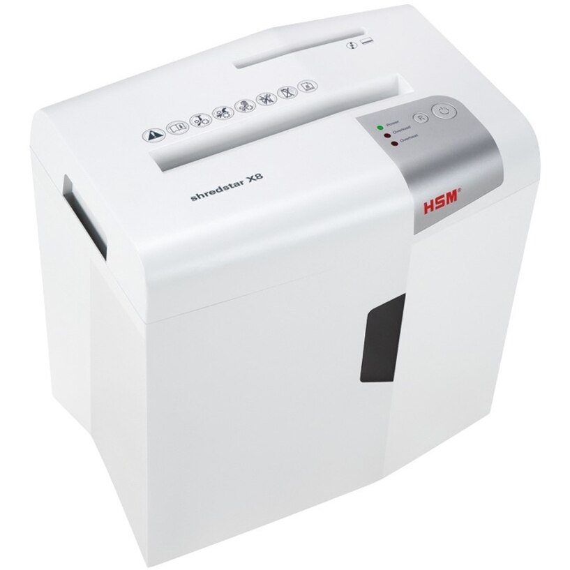 Distrugator documente HSM ShredStar X 8, Nivel securitate P4 18 Litri, Capacitate taiere 8 coli
