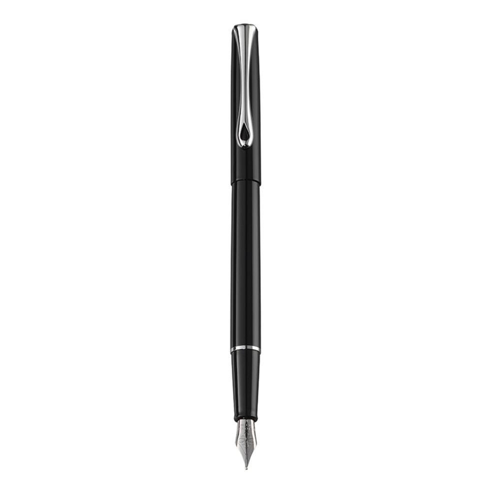 Stilou Diplomat Traveller Black Lacquer, penita M din otel inoxidabil