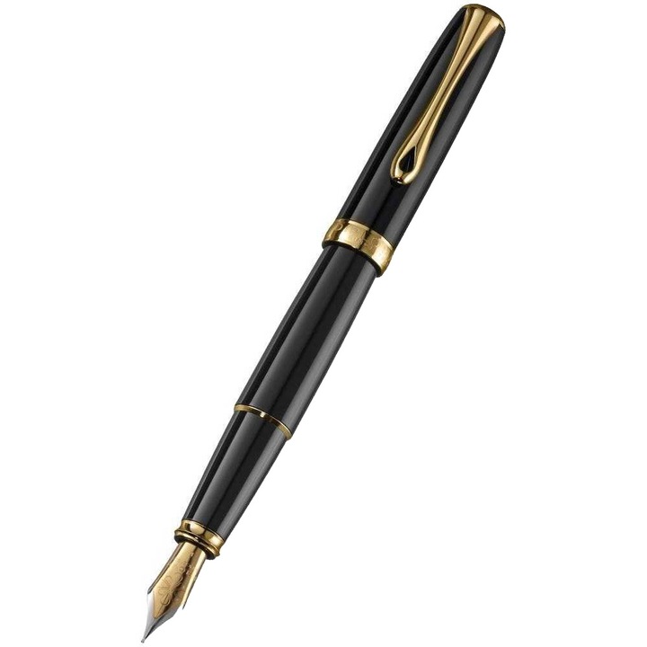 Писалка DIPLOMAT, Excellence, A2 Black Lacquer Gold