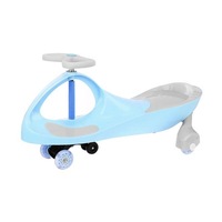 Tricicleta fara pedale pentru copii, MT Malatec, roti iluminate LED, volan, albastru