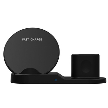 Statie de incarcare universala Fast Wireless Charger 3 in 1, incarcare telefon, airpods si smartwatch, 1,67A Statie de incarcare universala Fast Wireless Charger 3 in 1, incarcare telefon, airpods si smartwatch, 1,67A