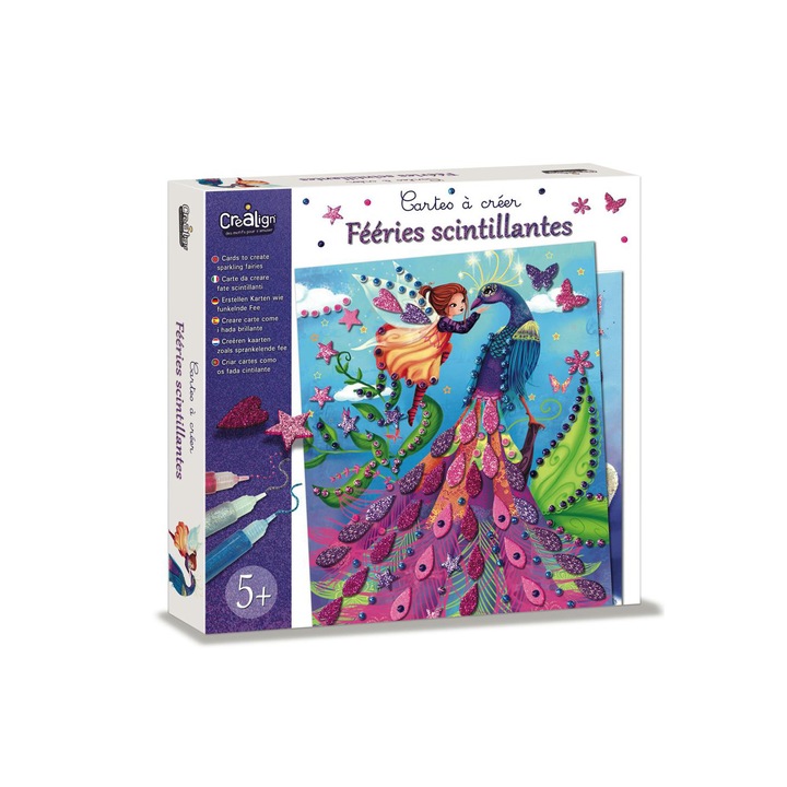 Феи, Блестящи апликации, Творчески комплект, Crealign, Възраст 3+ години