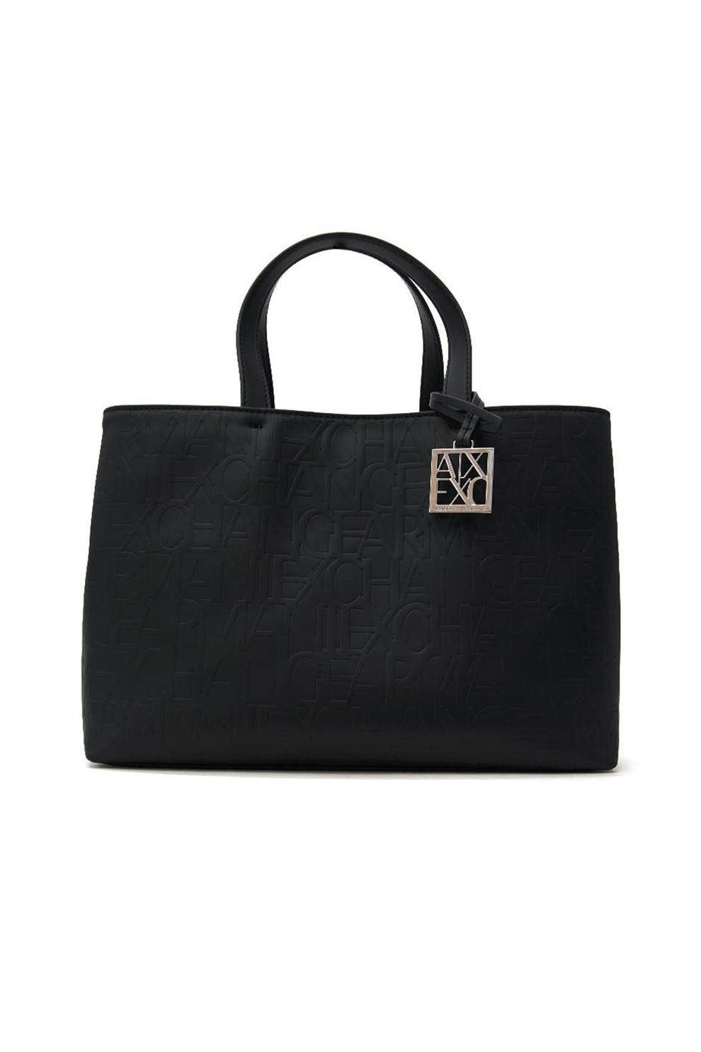 ARMANI EXCHANGE, Geanta tote cu imprimeu logo, Negru