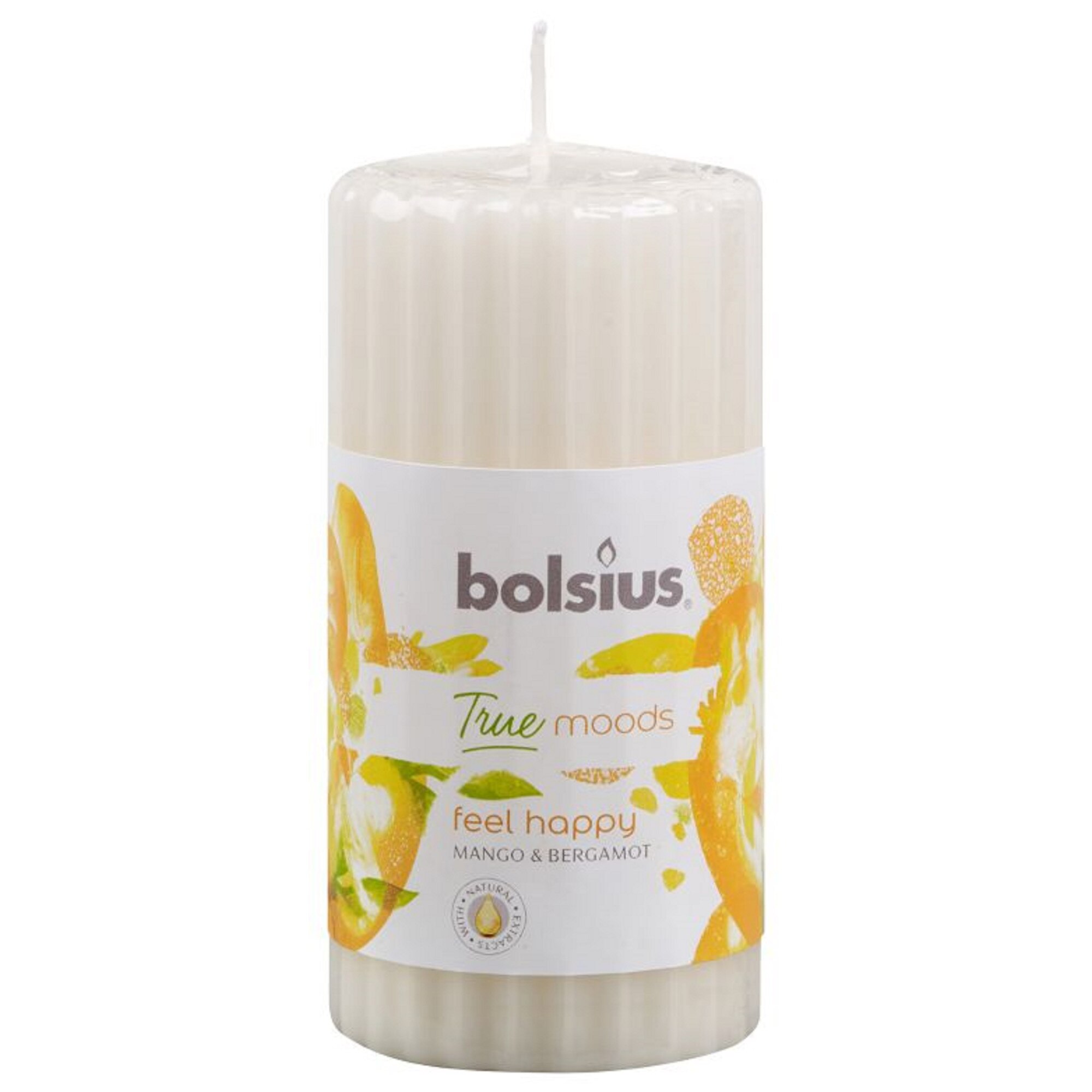 Lumanare stalp 120/58 mm Bolsius - Feel Happy