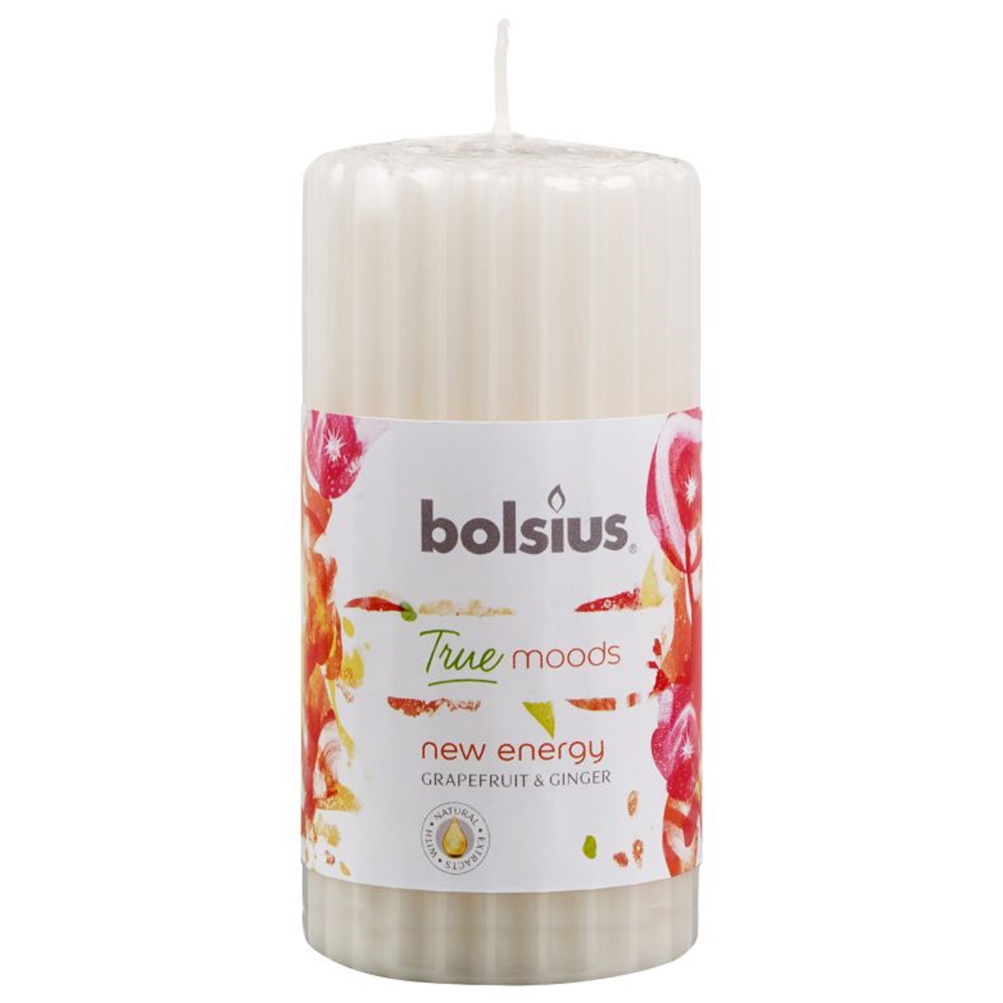 Lumanare stalp 120/58 mm Bolsius - New Energy - Gref si Ghimbir