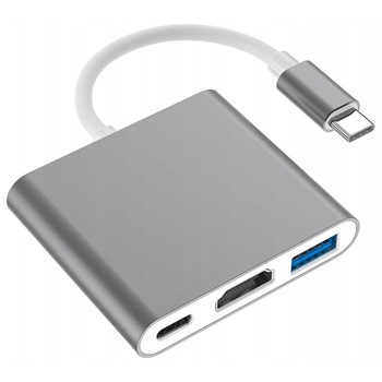 Adaptor 3in1 Co2, USB-C, USB 3.1, HDMI, 17 cm, Space Gray Adaptor 3in1 Co2, USB-C, USB 3.1, HDMI, 17 cm, Space Gray