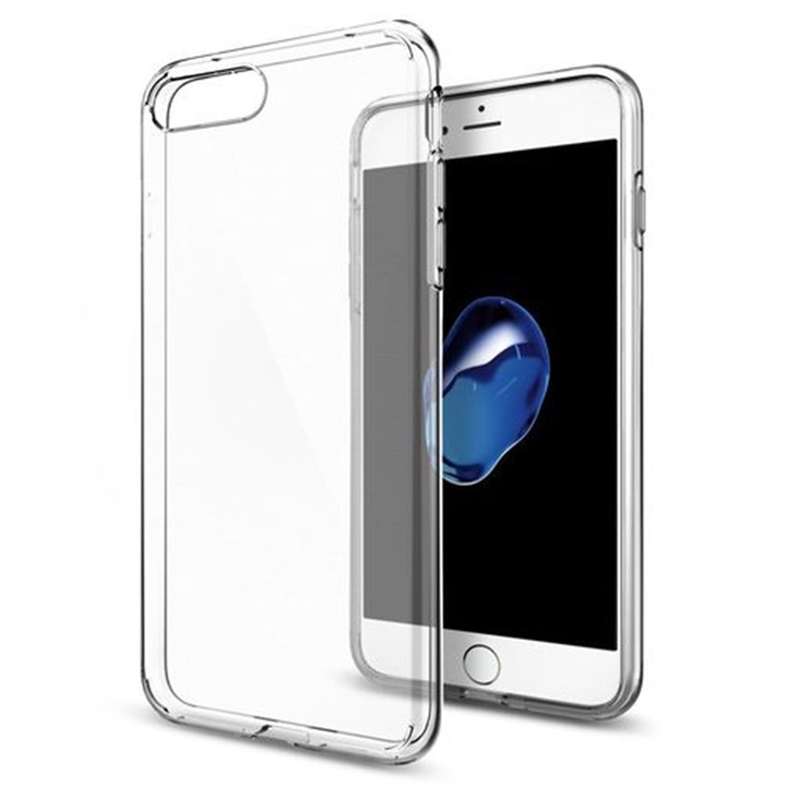 Кейс за телефон iPhone 9 Plus - прозрачен ултратънък силиконов кейс