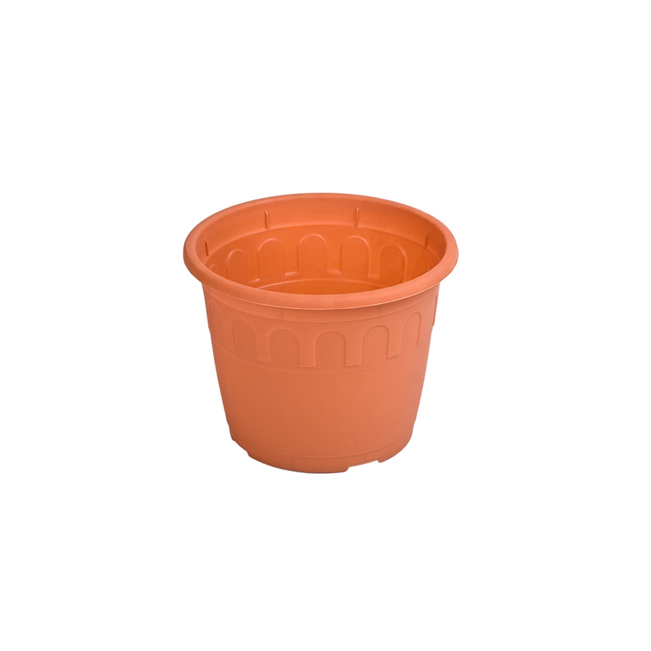 Ghiveci Hera diametru 14 cm, maro teracota