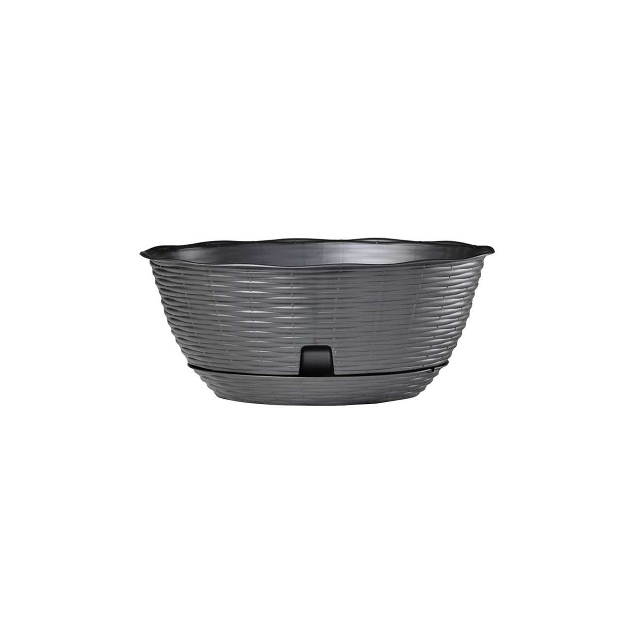 Ghiveci cu farfurie, Paglia diametru 20 cm, antracit