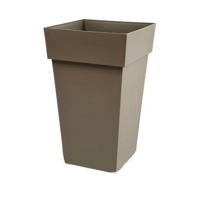 Ghiveci Arca Design Esprit patrat inalt, 39x39 cm, h 53 cm, turturea