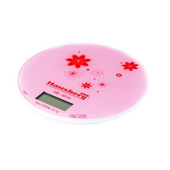 Cantar de bucatarie Hausberg HB 6010, 5 kg, LCD, Roz Cantar de bucatarie Hausberg HB 6010, 5 kg, LCD, Roz