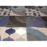 Material textil, imprimeu geometric, 100x280 cm, grosime medie