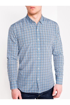 Camasa slim fit barbati K447 - albastru-deschis, Albastru, 40 Camasa slim fit barbati K447 - albastru-deschis, Albastru, 40