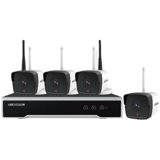 Kit Hikvision NK42W0-1T(WD) 4 camere IP Wi-Fi de 2MP Include 4 camere IP Bullet Wi-Fi, NVR Wi-Fi, HDD 1TB