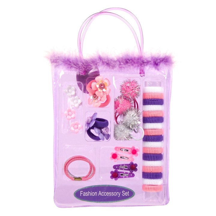 Set clame par in geanta lila 36buc