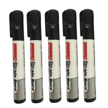 Set 5 markere tabla (whiteboard), varf rotund, Negru, 2 mm Set 5 markere tabla (whiteboard), varf rotund, Negru, 2 mm