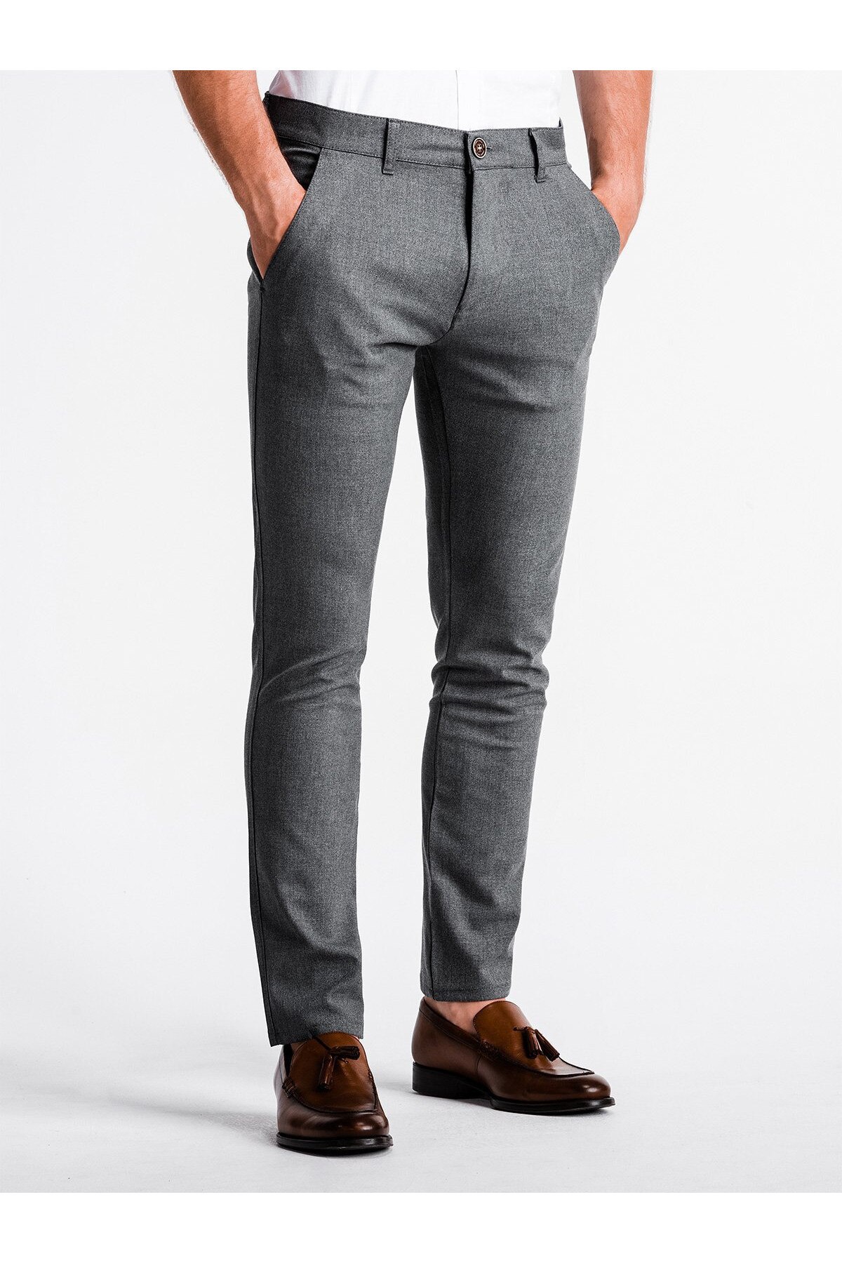 Pantaloni casual premium barbati P832 - gri, Gri, M