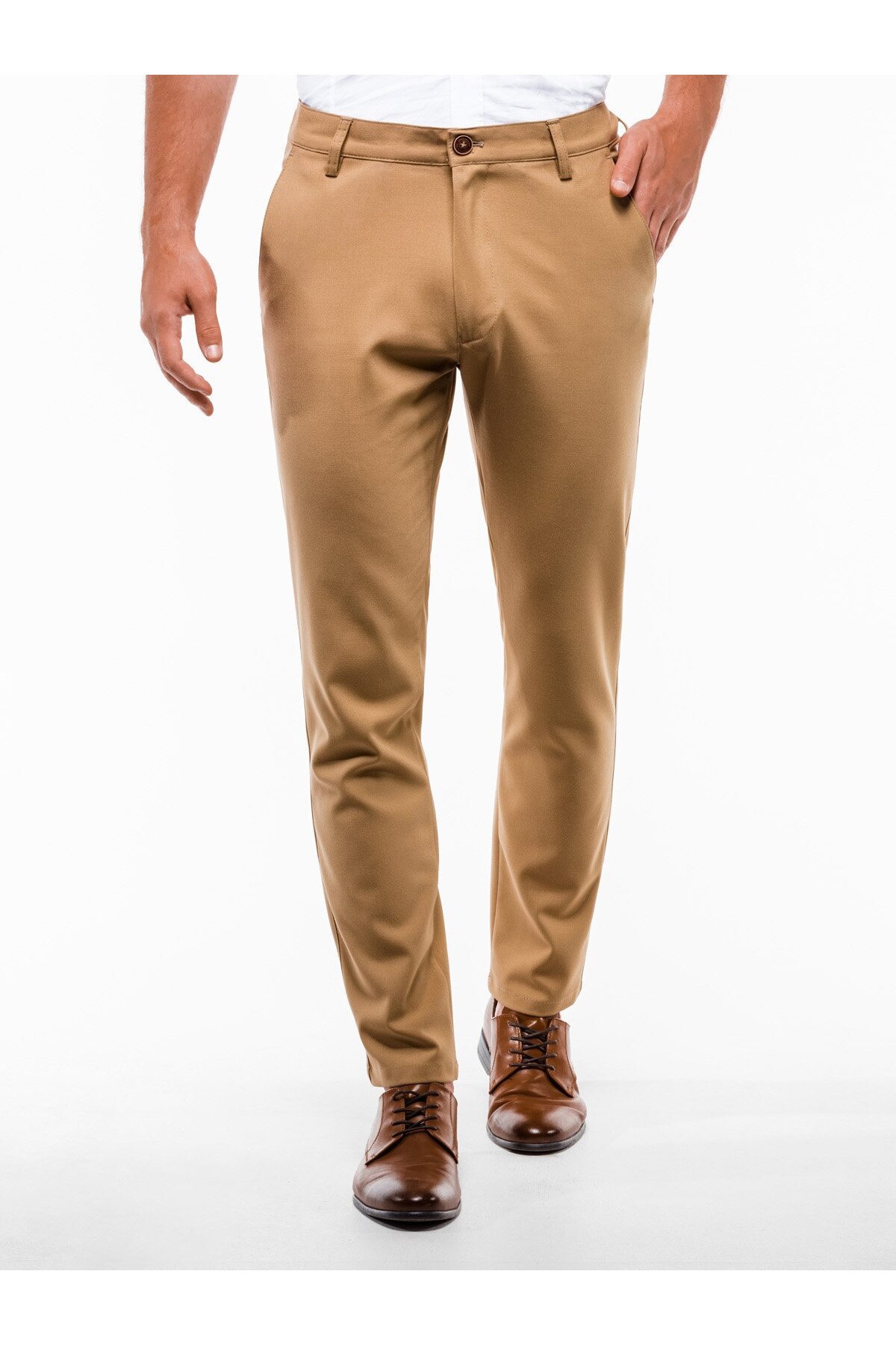 Pantaloni casual premium barbati P832 - camel, Camel