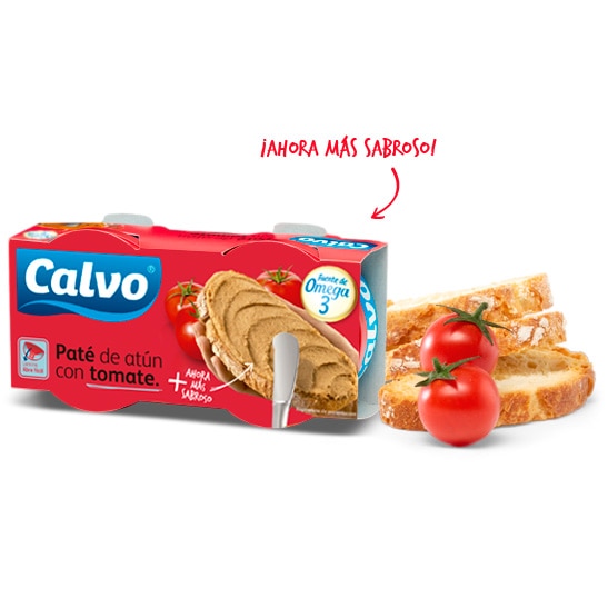 Pate de ton cu rosii Calvo 2x75g, 150g
