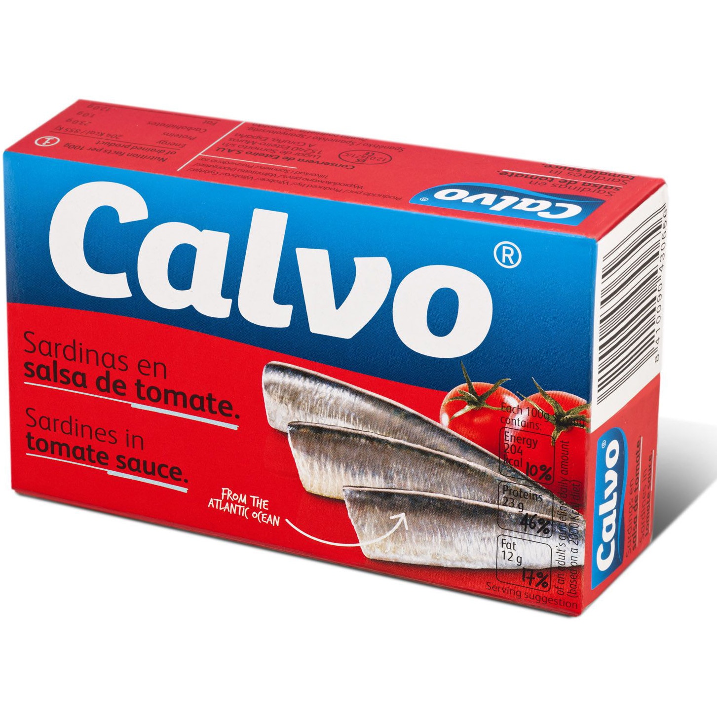 Sardine in sos de rosii Calvo, 120g