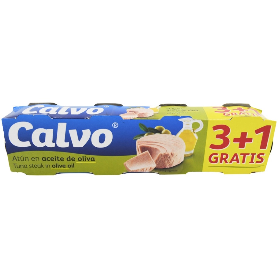 Ton in ulei masline Calvo 4x80g, 320g