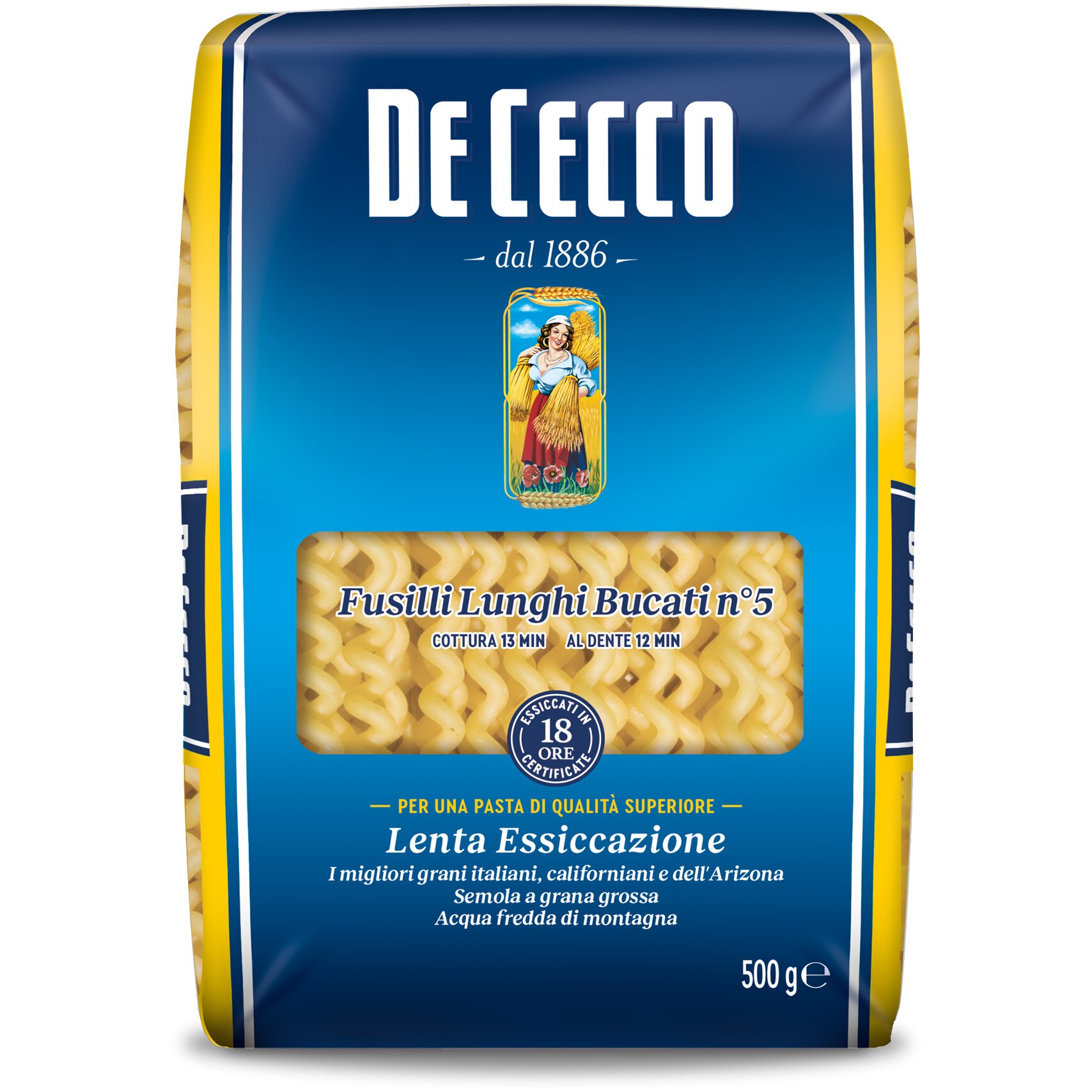 Paste fusilli De Cecco, 500g