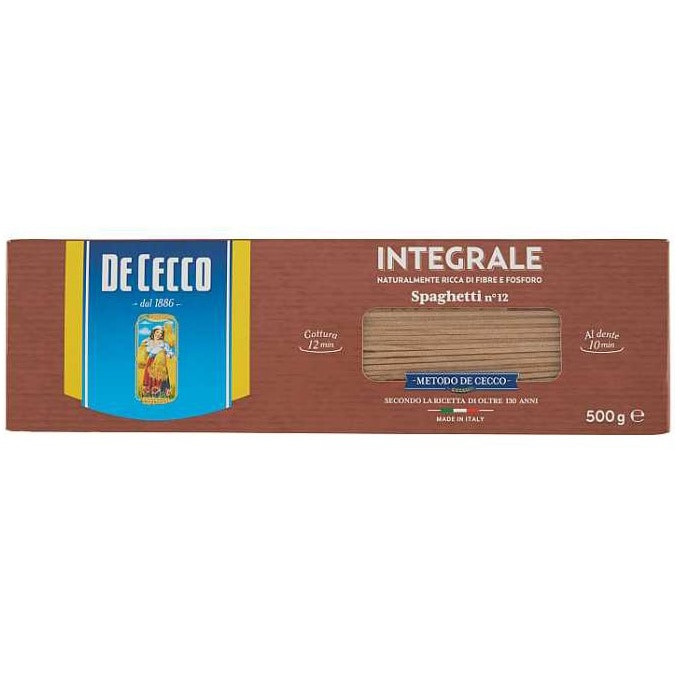 Paste integrale spaghetti De Cecco, 500g