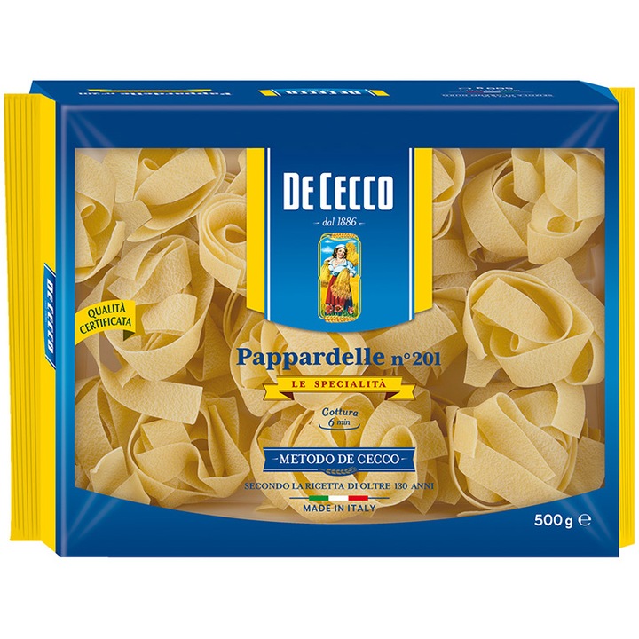 Paste pappardelle De Cecco, 500g