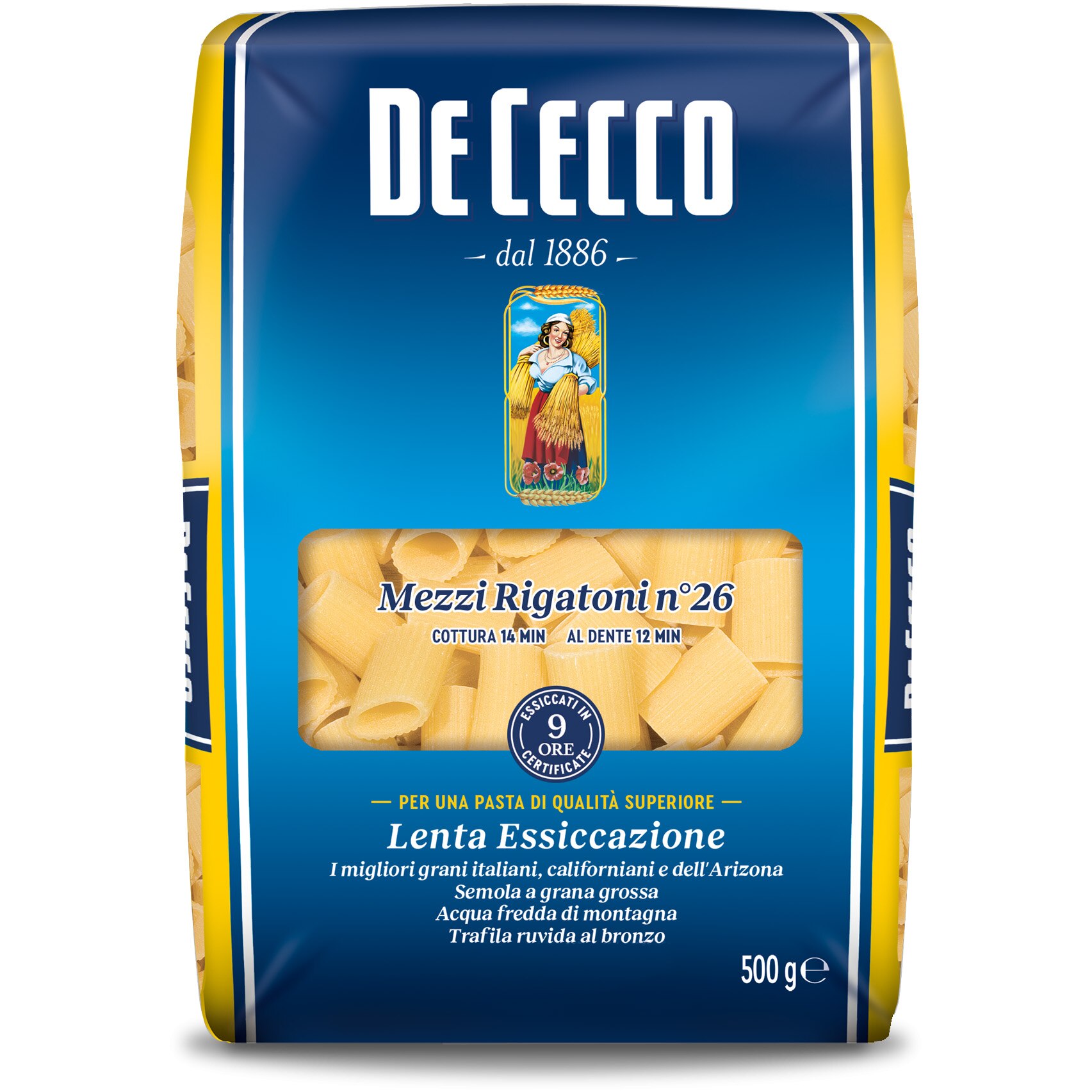 Paste rigatoni De Cecco, 500g