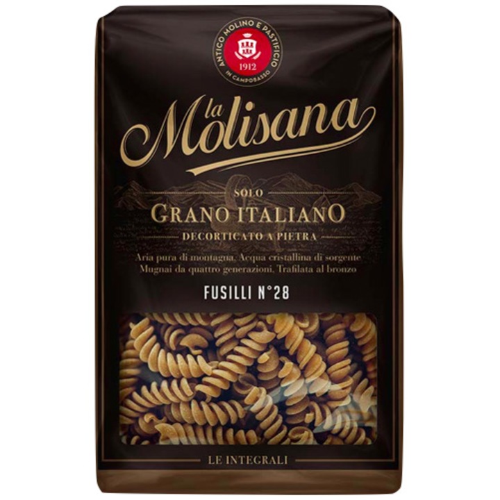 Паста Integale fusilli № 28, La Molisana, 500 гр. (10 бр./кутия)
