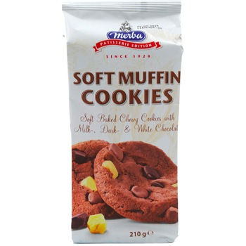 Biscuiti soft muffin Merba, 210g Biscuiti soft muffin Merba, 210g