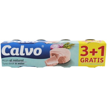 Ton in sos natur Calvo 4x80g, 320g Ton in sos natur Calvo 4x80g, 320g