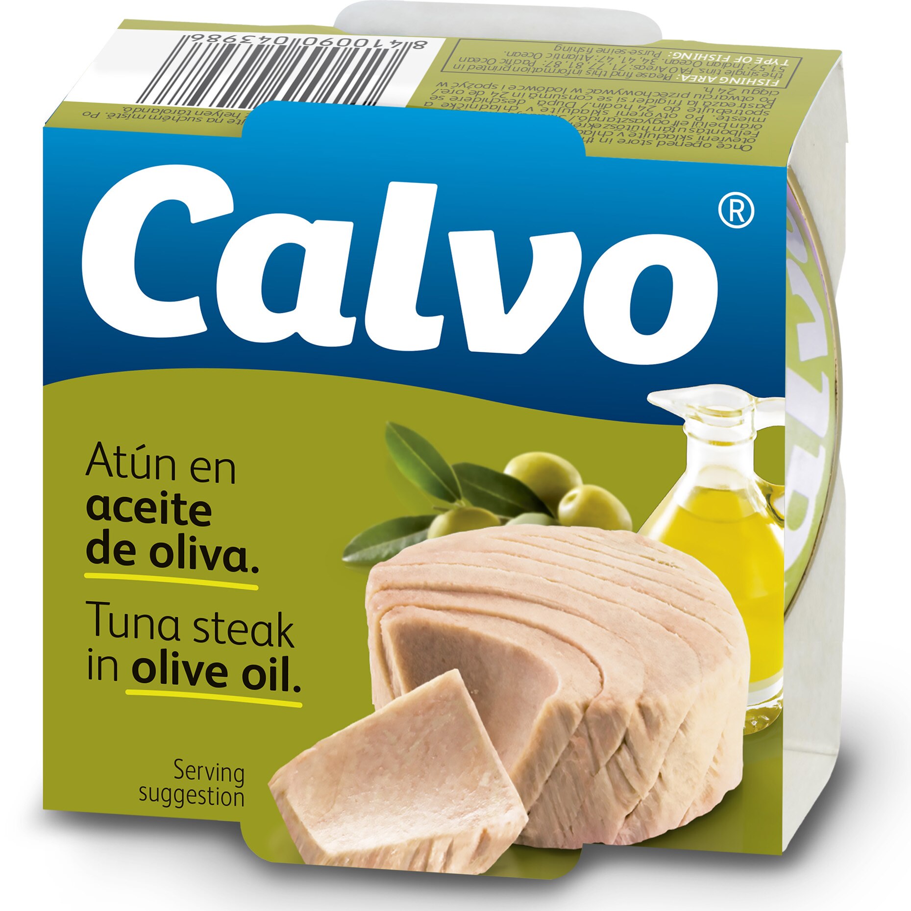 Ton in ulei de masline bucati Calvo, 160g