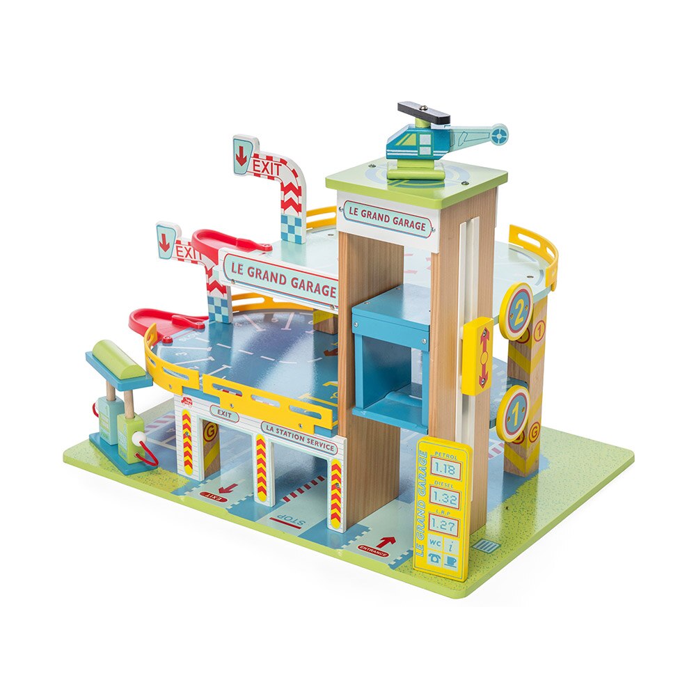 Jucarie din lemn, Le Toy Van, garaj, multicolor, 3 ani +