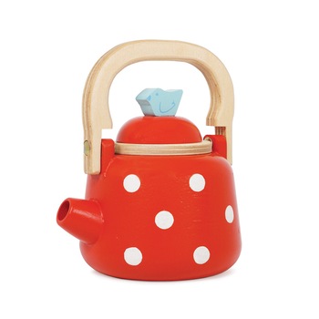 Jucarie de lemn, Le Toy Van, ceainic, rosu, 3 ani + Jucarie de lemn, Le Toy Van, ceainic, rosu, 3 ani +