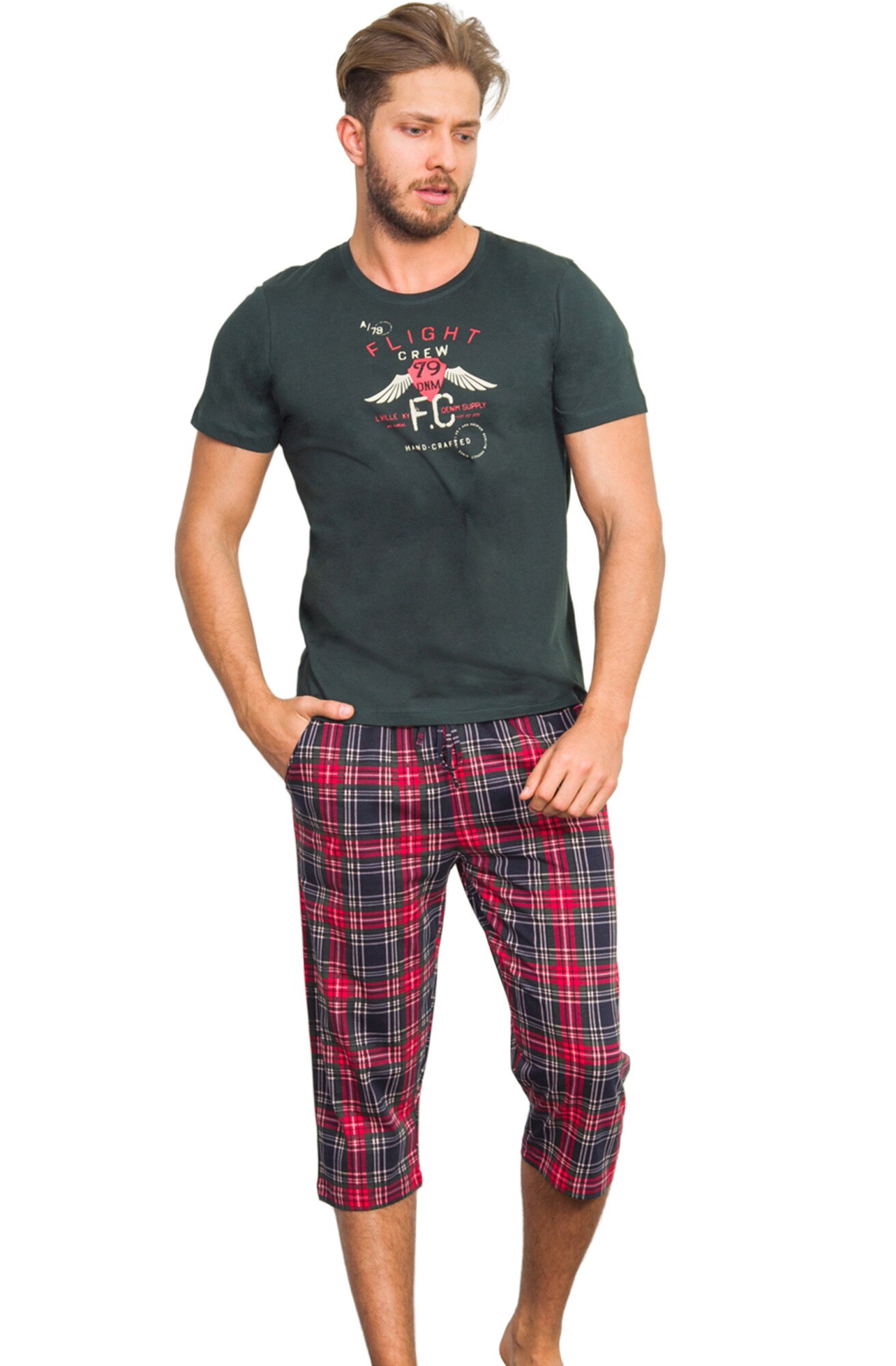 Pijama barbati Gazzaz by Vienetta, model Flight Crew