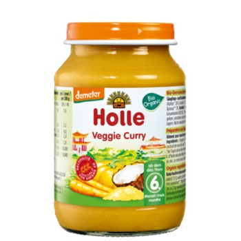 Piure de legume Holle Veggie Curry cu quinoa, 6 luni+, 190g Piure de legume Holle Veggie Curry cu quinoa, 6 luni+, 190g