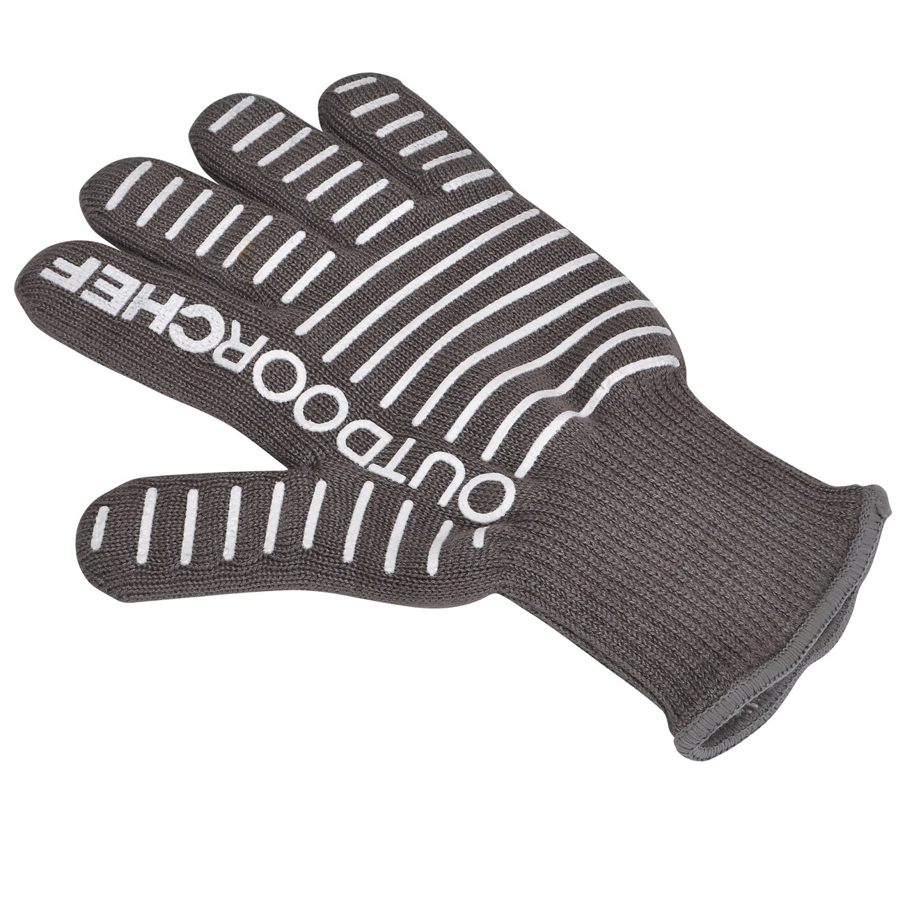 Manusa textila cu acoperire siliconica, Outdoorchef, 29 x 18 cm, marime universala, gri/alb