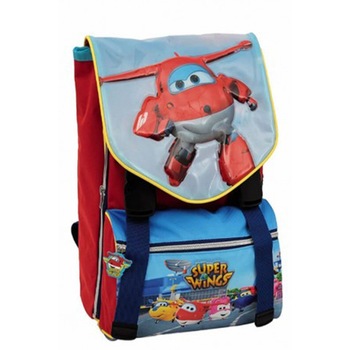 Ghiozdan, Super Wings, Rosu, 25 x 37 x 10 cm Ghiozdan, Super Wings, Rosu, 25 x 37 x 10 cm