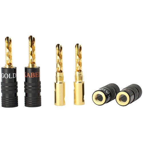Conector banana GoldKabel profi Hollow MK2 negru