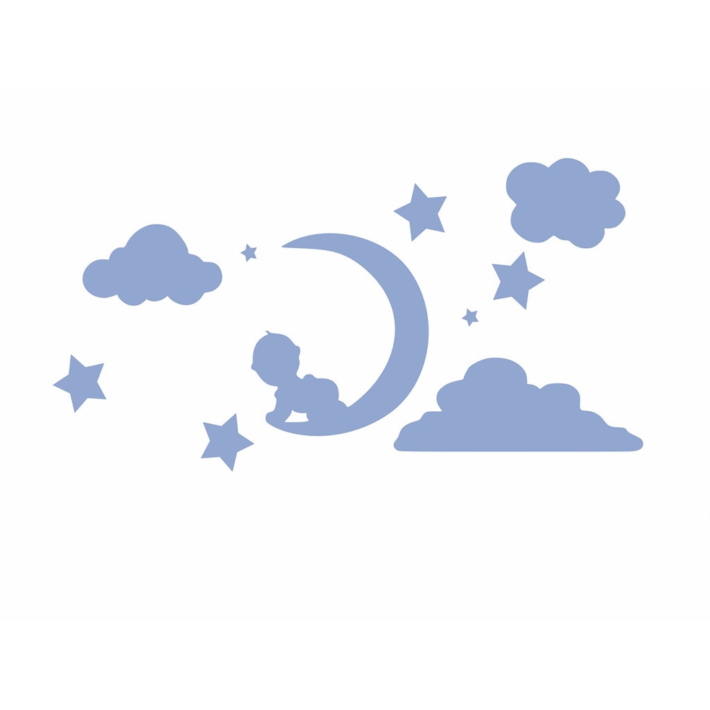 Sticker perete, Folina, Somn usor, bleu