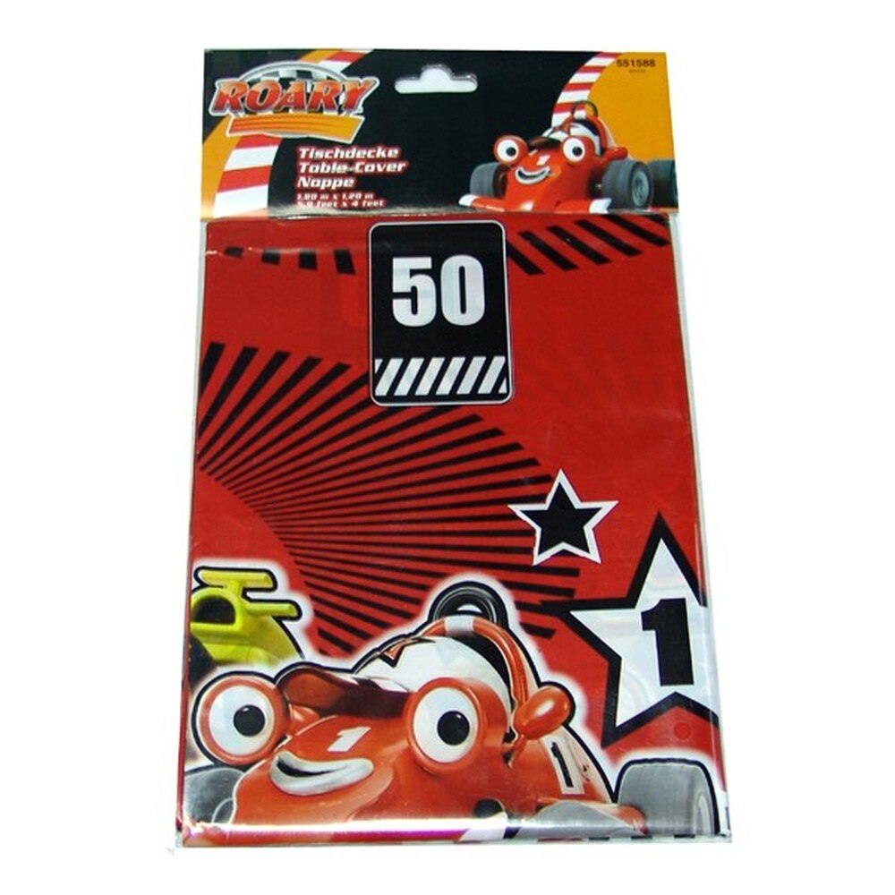 Fata de masa din plastic pentru petrecere copii - Roary, 180 x 120 cm, Amscan 551588, 1 buc