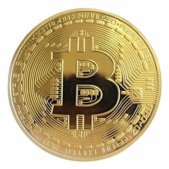 Moneda de colectie Bitcoin, aurie Moneda de colectie Bitcoin, aurie