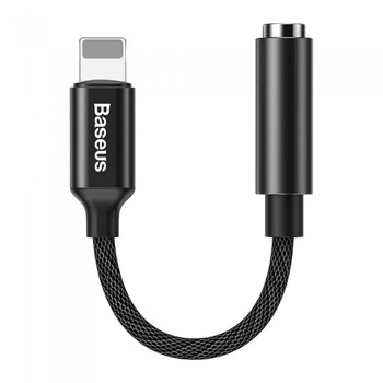 Adaptor audio Baseus L3 mufa Lightning la jack 3,5 mm negru (CALL3-01)2807 Adaptor audio Baseus L3 mufa Lightning la jack 3,5 mm negru (CALL3-01)2807