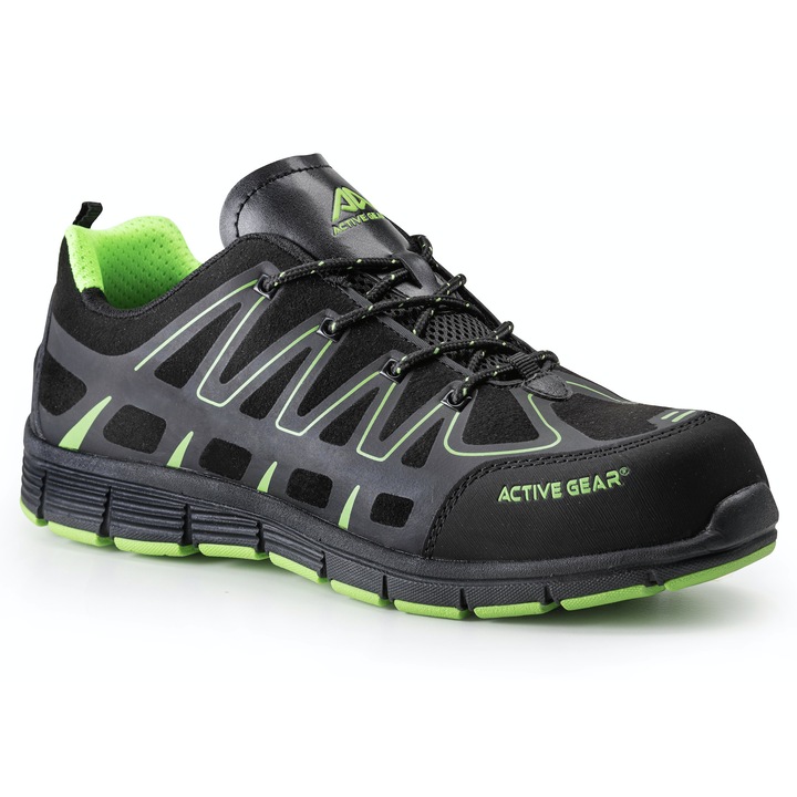 Работни обувки A-SPRINT Ниски Черно - Зелени размер 43 S3 SRC ESD